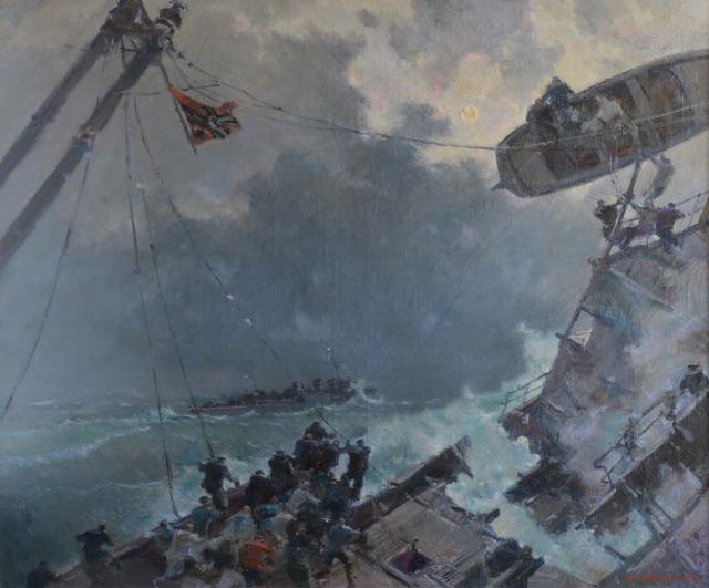Нисский Г.Г. Потопление немецкого транспорта. 1942 Нисский Г.Г. Потопление немецкого транспорта. 1942